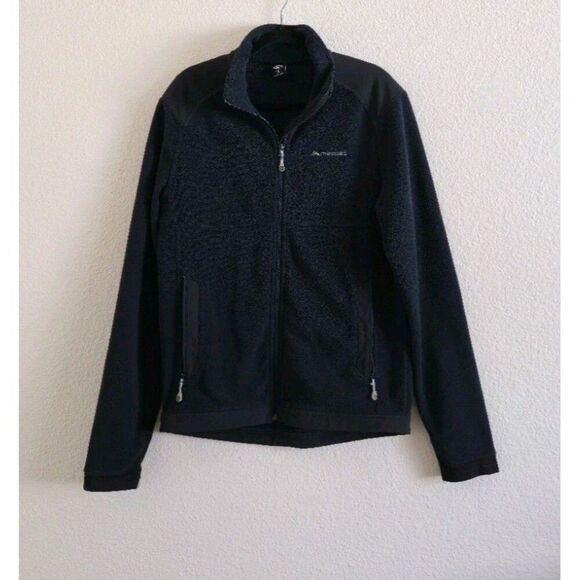 Macpac Jacket mens M Sherpa Fleece long sleeve Winter Black - Picture 7 of 7